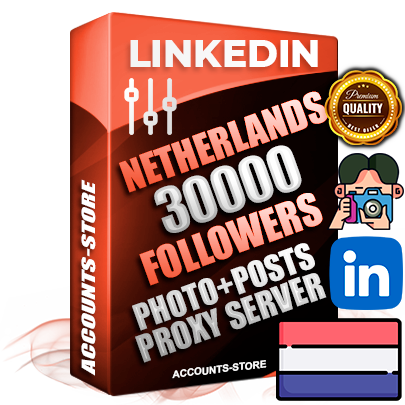 Professional Dutch PREMIUM LinkedIn accounts of manual registration and warm up with high trust history photos and business activity — 30000 live Followers for Advertising and Promotion
