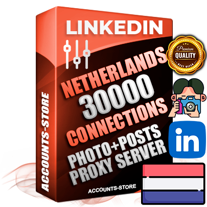 Professional Dutch PREMIUM LinkedIn accounts of manual registration and warm up with high trust history photos and business activity — 30000 live Connections for Advertising and Promotion
