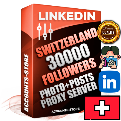 Professional Swiss PREMIUM LinkedIn accounts of manual registration and warm up with high trust history photos and business activity — 30000 live Followers for Advertising and Promotion
