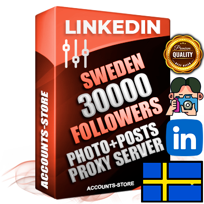 Professional Swedish PREMIUM LinkedIn accounts of manual registration and warm up with high trust history photos and business activity — 30000 live Followers for Advertising and Promotion