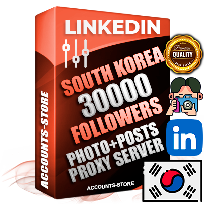 Professional Korean PREMIUM LinkedIn accounts of manual registration and warm up with high trust history photos and business activity — 30000 live Followers for Advertising and Promotion