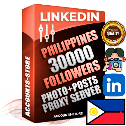 Professional Filipino PREMIUM LinkedIn accounts of manual registration and warm up with high trust history photos and business activity — 30000 live Followers for Advertising and Promotion