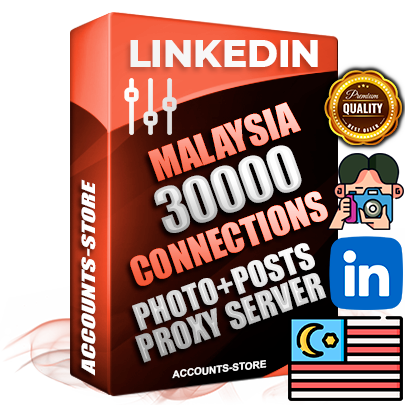 Professional Malaysian PREMIUM LinkedIn accounts of manual registration and warm up with high trust history photos and business activity — 30000 live Connections for Advertising and Promotion