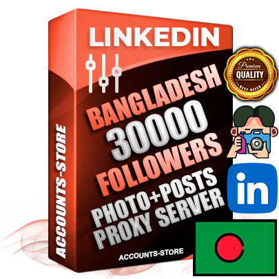 Professional Bangladeshi PREMIUM LinkedIn accounts of manual registration and warm up with high trust history photos and business activity — 30000 live Followers for Advertising and Promotion