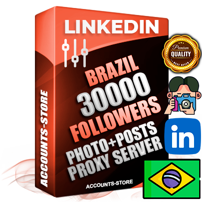 Professional Brazilian PREMIUM LinkedIn accounts of manual registration and warm up with high trust history photos and business activity — 30000 live Followers for Advertising and Promotion