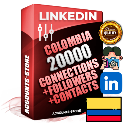 Professional Colombian PREMIUM LinkedIn accounts of manual registration and warm up with high trust history photos and business activity — 20000 active Connections and 20000 active Followers and 20000 active Contacts for Advertising and Promotion