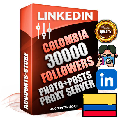Professional Colombian PREMIUM LinkedIn accounts of manual registration and warm up with high trust history photos and business activity — 30000 live Followers for Advertising and Promotion