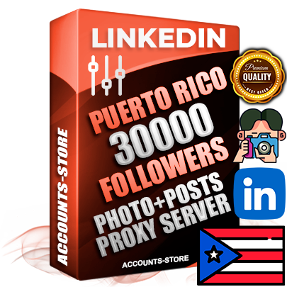 Professional Puerto Rican PREMIUM LinkedIn accounts of manual registration and warm up with high trust history photos and business activity — 30000 live Followers for Advertising and Promotion