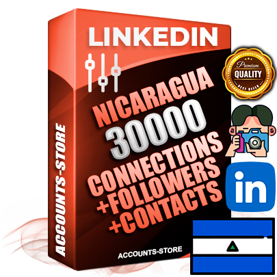 Professional Nicaraguan PREMIUM LinkedIn accounts of manual registration and warm up with high trust history photos and business activity — 30000 active Connections and 30000 active Followers and 30000 active Contacts for Advertising and Promotion