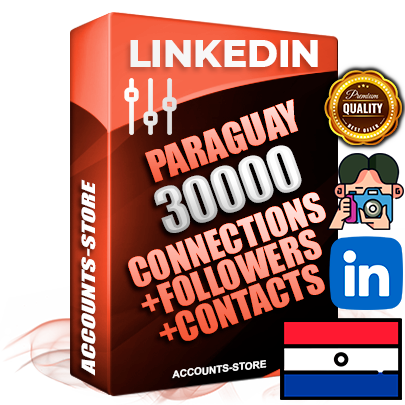 Professional Paraguayan PREMIUM LinkedIn accounts of manual registration and warm up with high trust history photos and business activity — 30000 active Connections and 30000 active Followers and 30000 active Contacts for Advertising and Promotion