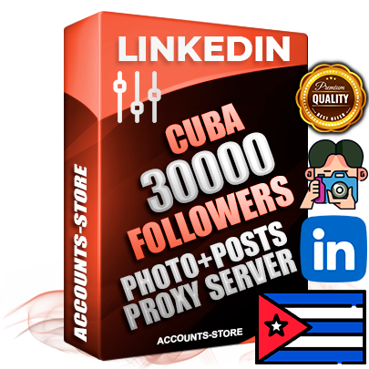 Professional Cuban PREMIUM LinkedIn accounts of manual registration and warm up with high trust history photos and business activity — 30000 live Followers for Advertising and Promotion