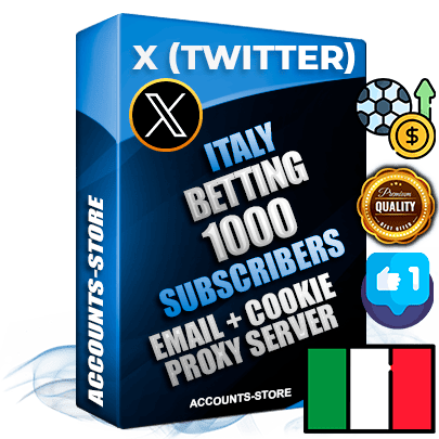 Professional Italian PREMIUM X (Twitter) accounts of manual registration and farming for the SPORTS BETTING niche with high trust history photos and tweets — fully themed and optimized for SPORTS BETTING advertising and promotion — 1000 niche-related live active followers 2009–2014 registration year Verified Email (Included) + Cookie JSON for secure import and login to the account + User Agent + High-quality filling (Photo Header Posts). Fully ready for targeted campaigns and ad launches from any country. Perfectly hold ads without bans. Ideal for any earning schemes affiliate promotions and marketing projects. Quality unlimited IPv4 proxy server included.