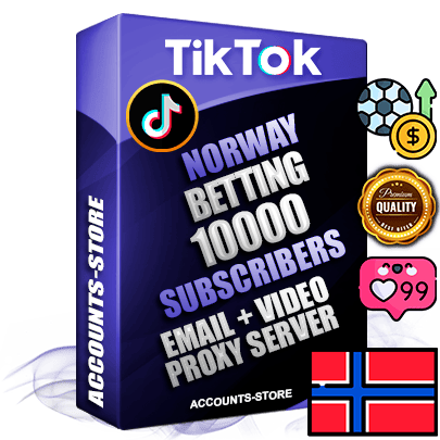 Professional Norwegian PREMIUM TikTok accounts of manual registration and farming for the SPORTS BETTING niche with high trust history profile photos and videos — fully themed and optimized for SPORTS BETTING advertising and promotion — 10000 niche-related live active subscribers 2018–2022 registration years Verified Email (included) + Cookie JSON for secure import and login to the account + User Agent + high-quality content filling (profile photo banner and videos). Fully ready for targeted campaigns and ad launches from any country. Perfectly holds ads without bans. Ideal for any earning schemes affiliate promotions and marketing projects. Quality unlimited IPv4 proxy server included.