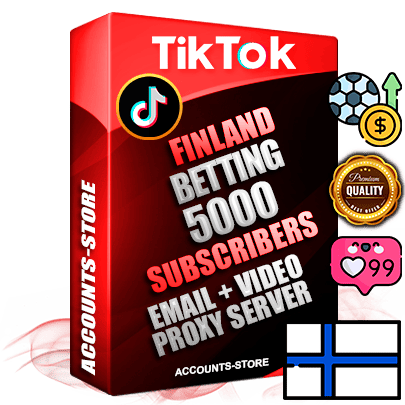 Professional Finnish PREMIUM TikTok accounts of manual registration and farming for the SPORTS BETTING niche with high trust history profile photos and videos — fully themed and optimized for SPORTS BETTING advertising and promotion — 5000 niche-related live active subscribers 2018–2022 registration years Verified Email (included) + Cookie JSON for secure import and login to the account + User Agent + high-quality content filling (profile photo banner and videos). Fully ready for targeted campaigns and ad launches from any country. Perfectly holds ads without bans. Ideal for any earning schemes affiliate promotions and marketing projects. Quality unlimited IPv4 proxy server included. Professional Finnish PREMIUM TikTok accounts of manual registration and farming for the SPORTS BETTING niche with high trust history profile photos and videos — fully themed and optimized for SPORTS BETTING advertising and promotion — 5000 niche-related live active subscribers 2018–2022 registration years Verified Email (included) + Cookie JSON for secure import and login to the account + User Agent + high-quality content filling (profile photo banner and videos). Fully ready for targeted campaigns and ad launches from any country. Perfectly holds ads without bans. Ideal for any earning schemes affiliate promotions and marketing projects. Quality unlimited IPv4 proxy server included.
