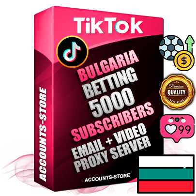 Professional Bulgarian PREMIUM TikTok accounts of manual registration and farming for the SPORTS BETTING niche with high trust history profile photos and videos — fully themed and optimized for SPORTS BETTING advertising and promotion — 5000 niche-related live active subscribers 2018–2022 registration years Verified Email (included) + Cookie JSON for secure import and login to the account + User Agent + high-quality content filling (profile photo banner and videos). Fully ready for targeted campaigns and ad launches from any country. Perfectly holds ads without bans. Ideal for any earning schemes affiliate promotions and marketing projects. Quality unlimited IPv4 proxy server included.