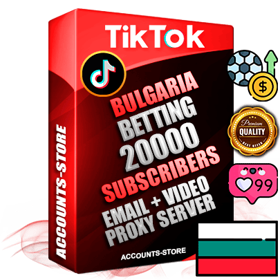 Professional Bulgarian PREMIUM TikTok accounts of manual registration and farming for the SPORTS BETTING niche with high trust history profile photos and videos — fully themed and optimized for SPORTS BETTING advertising and promotion — 20000 niche-related live active subscribers 2018–2022 registration years Verified Email (included) + Cookie JSON for secure import and login to the account + User Agent + high-quality content filling (profile photo banner and videos). Fully ready for targeted campaigns and ad launches from any country. Perfectly holds ads without bans. Ideal for any earning schemes affiliate promotions and marketing projects. Quality unlimited IPv4 proxy server included.