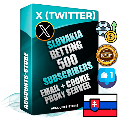Professional Slovak PREMIUM X (Twitter) accounts of manual registration and farming for the SPORTS BETTING niche with high trust history photos and tweets — fully themed and optimized for SPORTS BETTING advertising and promotion — 500 niche-related live active followers 2009–2014 registration year Verified Email (Included) + Cookie JSON for secure import and login to the account + User Agent + High-quality filling (Photo Header Posts). Fully ready for targeted campaigns and ad launches from any country. Perfectly hold ads without bans. Ideal for any earning schemes affiliate promotions and marketing projects. Quality unlimited IPv4 proxy server included.