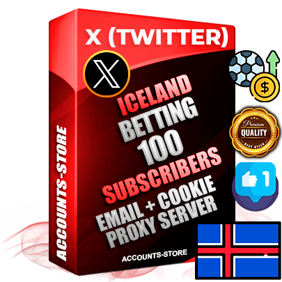 Professional Icelandic PREMIUM X (Twitter) accounts of manual registration and farming for the SPORTS BETTING niche with high trust history photos and tweets — fully themed and optimized for SPORTS BETTING advertising and promotion — 100 niche-related live active followers 2009–2014 registration year Verified Email (Included) + Cookie JSON for secure import and login to the account + User Agent + High-quality filling (Photo Header Posts). Fully ready for targeted campaigns and ad launches from any country. Perfectly hold ads without bans. Ideal for any earning schemes affiliate promotions and marketing projects. Quality unlimited IPv4 proxy server included.