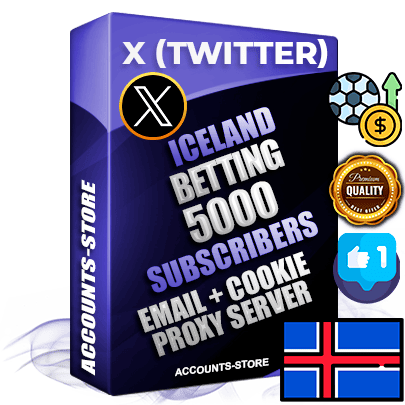 Professional Icelandic PREMIUM X (Twitter) accounts of manual registration and farming for the SPORTS BETTING niche with high trust history photos and tweets — fully themed and optimized for SPORTS BETTING advertising and promotion — 5000 niche-related live active followers 2009–2014 registration year Verified Email (Included) + Cookie JSON for secure import and login to the account + User Agent + High-quality filling (Photo Header Posts). Fully ready for targeted campaigns and ad launches from any country. Perfectly hold ads without bans. Ideal for any earning schemes affiliate promotions and marketing projects. Quality unlimited IPv4 proxy server included.
