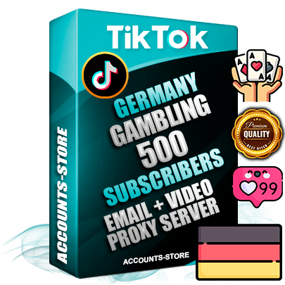 Professional German PREMIUM TikTok accounts of manual registration and farming for the GAMBLING niche with high trust history profile photos and videos — fully themed and optimized for GAMBLING advertising and promotion — 500 niche-related live active subscribers 2018–2022 registration years Verified Email (included) + Cookie JSON for secure import and login to the account + User Agent + high-quality content filling (profile photo banner and videos). Fully ready for targeted campaigns and ad launches from any country. Perfectly holds ads without bans. Ideal for any earning schemes affiliate promotions and marketing projects. Quality unlimited IPv4 proxy server included.