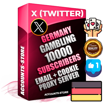 Professional German PREMIUM X (Twitter) accounts of manual registration and farming for the GAMBLING niche with high trust history photos and tweets — fully themed and optimized for GAMBLING advertising and promotion — 10000 niche-related live active followers 2009–2014 registration year Verified Email (Included) + Cookie JSON for secure import and login to the account + User Agent + High-quality filling (Photo Header Posts). Fully ready for targeted campaigns and ad launches from any country. Perfectly hold ads without bans. Ideal for any earning schemes affiliate promotions and marketing projects. Quality unlimited IPv4 proxy server included.