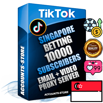 Professional Singapore PREMIUM TikTok accounts of manual registration and farming for the SPORTS BETTING niche with high trust history profile photos and videos — fully themed and optimized for SPORTS BETTING advertising and promotion — 10000 niche-related live active subscribers 2018–2022 registration years Verified Email (included) + Cookie JSON for secure import and login to the account + User Agent + high-quality content filling (profile photo banner and videos). Fully ready for targeted campaigns and ad launches from any country. Perfectly holds ads without bans. Ideal for any earning schemes affiliate promotions and marketing projects. Quality unlimited IPv4 proxy server included.
