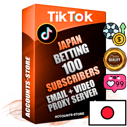 Professional Japanese PREMIUM TikTok accounts of manual registration and farming for the SPORTS BETTING niche with high trust history profile photos and videos — fully themed and optimized for SPORTS BETTING advertising and promotion — 100 niche-related live active subscribers 2018–2022 registration years Verified Email (included) + Cookie JSON for secure import and login to the account + User Agent + high-quality content filling (profile photo banner and videos). Fully ready for targeted campaigns and ad launches from any country. Perfectly holds ads without bans. Ideal for any earning schemes affiliate promotions and marketing projects. Quality unlimited IPv4 proxy server included.
