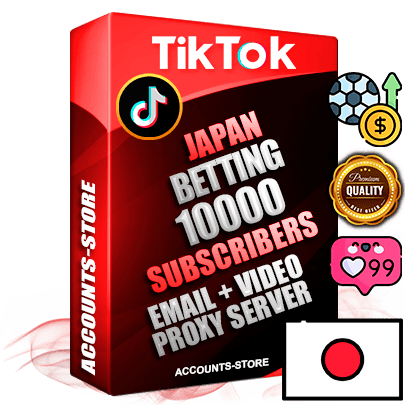 Professional Japanese PREMIUM TikTok accounts of manual registration and farming for the SPORTS BETTING niche with high trust history profile photos and videos — fully themed and optimized for SPORTS BETTING advertising and promotion — 10000 niche-related live active subscribers 2018–2022 registration years Verified Email (included) + Cookie JSON for secure import and login to the account + User Agent + high-quality content filling (profile photo banner and videos). Fully ready for targeted campaigns and ad launches from any country. Perfectly holds ads without bans. Ideal for any earning schemes affiliate promotions and marketing projects. Quality unlimited IPv4 proxy server included.
