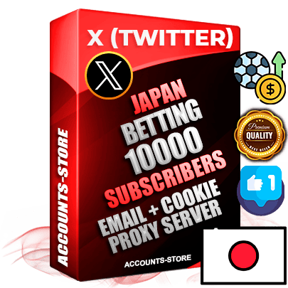 Professional Japanese PREMIUM X (Twitter) accounts of manual registration and farming for the SPORTS BETTING niche with high trust history photos and tweets — fully themed and optimized for SPORTS BETTING advertising and promotion — 10000 niche-related live active followers 2009–2014 registration year Verified Email (Included) + Cookie JSON for secure import and login to the account + User Agent + High-quality filling (Photo Header Posts). Fully ready for targeted campaigns and ad launches from any country. Perfectly hold ads without bans. Ideal for any earning schemes affiliate promotions and marketing projects. Quality unlimited IPv4 proxy server included.