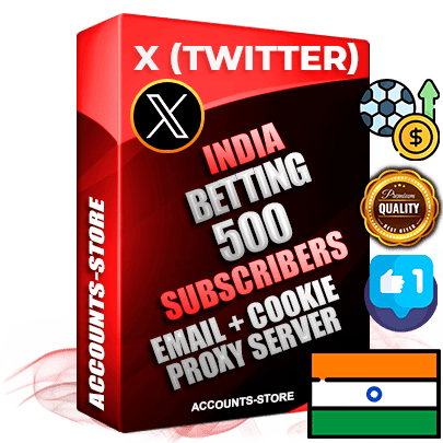Professional Indian PREMIUM X (Twitter) accounts of manual registration and farming for the SPORTS BETTING niche with high trust history photos and tweets — fully themed and optimized for SPORTS BETTING advertising and promotion — 500 niche-related live active followers 2009–2014 registration year Verified Email (Included) + Cookie JSON for secure import and login to the account + User Agent + High-quality filling (Photo Header Posts). Fully ready for targeted campaigns and ad launches from any country. Perfectly hold ads without bans. Ideal for any earning schemes affiliate promotions and marketing projects. Quality unlimited IPv4 proxy server included.