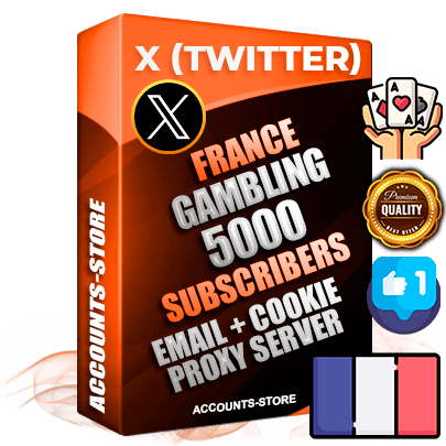 Professional French PREMIUM X (Twitter) accounts of manual registration and farming for the GAMBLING niche with high trust history photos and tweets — fully themed and optimized for GAMBLING advertising and promotion — 5000 niche-related live active followers 2009–2014 registration year Verified Email (Included) + Cookie JSON for secure import and login to the account + User Agent + High-quality filling (Photo Header Posts). Fully ready for targeted campaigns and ad launches from any country. Perfectly hold ads without bans. Ideal for any earning schemes affiliate promotions and marketing projects. Quality unlimited IPv4 proxy server included.