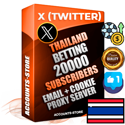 Professional Thai PREMIUM X (Twitter) accounts of manual registration and farming for the SPORTS BETTING niche with high trust history photos and tweets — fully themed and optimized for SPORTS BETTING advertising and promotion — 20000 niche-related live active followers 2009–2014 registration year Verified Email (Included) + Cookie JSON for secure import and login to the account + User Agent + High-quality filling (Photo Header Posts). Fully ready for targeted campaigns and ad launches from any country. Perfectly hold ads without bans. Ideal for any earning schemes affiliate promotions and marketing projects. Quality unlimited IPv4 proxy server included. Professional Thai PREMIUM X (Twitter) accounts of manual registration and farming for the SPORTS BETTING niche with high trust history photos and tweets — fully themed and optimized for SPORTS BETTING advertising and promotion — 20000 niche-related live active followers 2009–2014 registration year Verified Email (Included) + Cookie JSON for secure import and login to the account + User Agent + High-quality filling (Photo Header Posts). Fully ready for targeted campaigns and ad launches from any country. Perfectly hold ads without bans. Ideal for any earning schemes affiliate promotions and marketing projects. Quality unlimited IPv4 proxy server included.