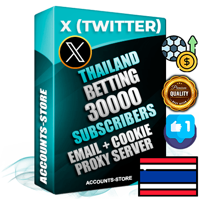 Professional Thai PREMIUM X (Twitter) accounts of manual registration and farming for the SPORTS BETTING niche with high trust history photos and tweets — fully themed and optimized for SPORTS BETTING advertising and promotion — 30000 niche-related live active followers 2009–2014 registration year Verified Email (Included) + Cookie JSON for secure import and login to the account + User Agent + High-quality filling (Photo Header Posts). Fully ready for targeted campaigns and ad launches from any country. Perfectly hold ads without bans. Ideal for any earning schemes affiliate promotions and marketing projects. Quality unlimited IPv4 proxy server included. Professional Thai PREMIUM X (Twitter) accounts of manual registration and farming for the SPORTS BETTING niche with high trust history photos and tweets — fully themed and optimized for SPORTS BETTING advertising and promotion — 30000 niche-related live active followers 2009–2014 registration year Verified Email (Included) + Cookie JSON for secure import and login to the account + User Agent + High-quality filling (Photo Header Posts). Fully ready for targeted campaigns and ad launches from any country. Perfectly hold ads without bans. Ideal for any earning schemes affiliate promotions and marketing projects. Quality unlimited IPv4 proxy server included.