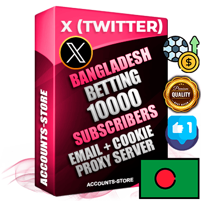 Professional Bangladeshi PREMIUM X (Twitter) accounts of manual registration and farming for the SPORTS BETTING niche with high trust history photos and tweets — fully themed and optimized for SPORTS BETTING advertising and promotion — 10000 niche-related live active followers 2009–2014 registration year Verified Email (Included) + Cookie JSON for secure import and login to the account + User Agent + High-quality filling (Photo Header Posts). Fully ready for targeted campaigns and ad launches from any country. Perfectly hold ads without bans. Ideal for any earning schemes affiliate promotions and marketing projects. Quality unlimited IPv4 proxy server included. Professional Bangladeshi PREMIUM X (Twitter) accounts of manual registration and farming for the SPORTS BETTING niche with high trust history photos and tweets — fully themed and optimized for SPORTS BETTING advertising and promotion — 10000 niche-related live active followers 2009–2014 registration year Verified Email (Included) + Cookie JSON for secure import and login to the account + User Agent + High-quality filling (Photo Header Posts). Fully ready for targeted campaigns and ad launches from any country. Perfectly hold ads without bans. Ideal for any earning schemes affiliate promotions and marketing projects. Quality unlimited IPv4 proxy server included.