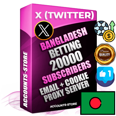 Professional Bangladeshi PREMIUM X (Twitter) accounts of manual registration and farming for the SPORTS BETTING niche with high trust history photos and tweets — fully themed and optimized for SPORTS BETTING advertising and promotion — 20000 niche-related live active followers 2009–2014 registration year Verified Email (Included) + Cookie JSON for secure import and login to the account + User Agent + High-quality filling (Photo Header Posts). Fully ready for targeted campaigns and ad launches from any country. Perfectly hold ads without bans. Ideal for any earning schemes affiliate promotions and marketing projects. Quality unlimited IPv4 proxy server included. Professional Bangladeshi PREMIUM X (Twitter) accounts of manual registration and farming for the SPORTS BETTING niche with high trust history photos and tweets — fully themed and optimized for SPORTS BETTING advertising and promotion — 20000 niche-related live active followers 2009–2014 registration year Verified Email (Included) + Cookie JSON for secure import and login to the account + User Agent + High-quality filling (Photo Header Posts). Fully ready for targeted campaigns and ad launches from any country. Perfectly hold ads without bans. Ideal for any earning schemes affiliate promotions and marketing projects. Quality unlimited IPv4 proxy server included.