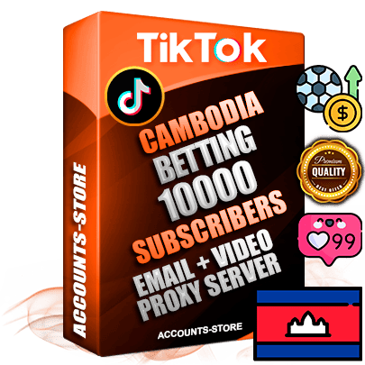 Professional Cambodian PREMIUM TikTok accounts of manual registration and farming for the SPORTS BETTING niche with high trust history profile photos and videos — fully themed and optimized for SPORTS BETTING advertising and promotion — 10000 niche-related live active subscribers 2018–2022 registration years Verified Email (included) + Cookie JSON for secure import and login to the account + User Agent + high-quality content filling (profile photo banner and videos). Fully ready for targeted campaigns and ad launches from any country. Perfectly holds ads without bans. Ideal for any earning schemes affiliate promotions and marketing projects. Quality unlimited IPv4 proxy server included.