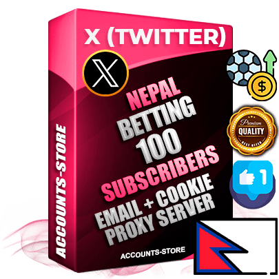 Professional Nepalese PREMIUM X (Twitter) accounts of manual registration and farming for the SPORTS BETTING niche with high trust history photos and tweets — fully themed and optimized for SPORTS BETTING advertising and promotion — 100 niche-related live active followers 2009–2014 registration year Verified Email (Included) + Cookie JSON for secure import and login to the account + User Agent + High-quality filling (Photo Header Posts). Fully ready for targeted campaigns and ad launches from any country. Perfectly hold ads without bans. Ideal for any earning schemes affiliate promotions and marketing projects. Quality unlimited IPv4 proxy server included.