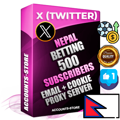 Professional Nepalese PREMIUM X (Twitter) accounts of manual registration and farming for the SPORTS BETTING niche with high trust history photos and tweets — fully themed and optimized for SPORTS BETTING advertising and promotion — 500 niche-related live active followers 2009–2014 registration year Verified Email (Included) + Cookie JSON for secure import and login to the account + User Agent + High-quality filling (Photo Header Posts). Fully ready for targeted campaigns and ad launches from any country. Perfectly hold ads without bans. Ideal for any earning schemes affiliate promotions and marketing projects. Quality unlimited IPv4 proxy server included.