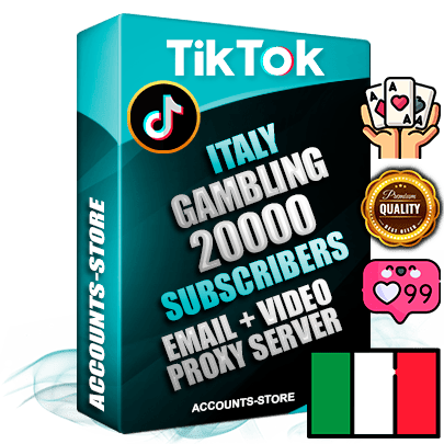 Professional Italian PREMIUM TikTok accounts of manual registration and farming for the GAMBLING niche with high trust history profile photos and videos — fully themed and optimized for GAMBLING advertising and promotion — 20000 niche-related live active subscribers 2018–2022 registration years Verified Email (included) + Cookie JSON for secure import and login to the account + User Agent + high-quality content filling (profile photo banner and videos). Fully ready for targeted campaigns and ad launches from any country. Perfectly holds ads without bans. Ideal for any earning schemes affiliate promotions and marketing projects. Quality unlimited IPv4 proxy server included. Professional Italian PREMIUM TikTok accounts of manual registration and farming for the GAMBLING niche with high trust history profile photos and videos — fully themed and optimized for GAMBLING advertising and promotion — 20000 niche-related live active subscribers 2018–2022 registration years Verified Email (included) + Cookie JSON for secure import and login to the account + User Agent + high-quality content filling (profile photo banner and videos). Fully ready for targeted campaigns and ad launches from any country. Perfectly holds ads without bans. Ideal for any earning schemes affiliate promotions and marketing projects. Quality unlimited IPv4 proxy server included.
