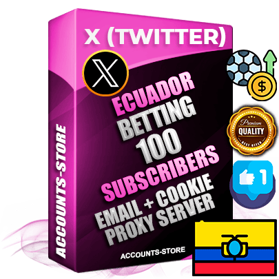 Professional Ecuadorian PREMIUM X (Twitter) accounts of manual registration and farming for the SPORTS BETTING niche with high trust history photos and tweets — fully themed and optimized for SPORTS BETTING advertising and promotion — 100 niche-related live active followers 2009–2014 registration year Verified Email (Included) + Cookie JSON for secure import and login to the account + User Agent + High-quality filling (Photo Header Posts). Fully ready for targeted campaigns and ad launches from any country. Perfectly hold ads without bans. Ideal for any earning schemes affiliate promotions and marketing projects. Quality unlimited IPv4 proxy server included. Professional Ecuadorian PREMIUM X (Twitter) accounts of manual registration and farming for the SPORTS BETTING niche with high trust history photos and tweets — fully themed and optimized for SPORTS BETTING advertising and promotion — 100 niche-related live active followers 2009–2014 registration year Verified Email (Included) + Cookie JSON for secure import and login to the account + User Agent + High-quality filling (Photo Header Posts). Fully ready for targeted campaigns and ad launches from any country. Perfectly hold ads without bans. Ideal for any earning schemes affiliate promotions and marketing projects. Quality unlimited IPv4 proxy server included.