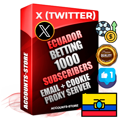 Professional Ecuadorian PREMIUM X (Twitter) accounts of manual registration and farming for the SPORTS BETTING niche with high trust history photos and tweets — fully themed and optimized for SPORTS BETTING advertising and promotion — 1000 niche-related live active followers 2009–2014 registration year Verified Email (Included) + Cookie JSON for secure import and login to the account + User Agent + High-quality filling (Photo Header Posts). Fully ready for targeted campaigns and ad launches from any country. Perfectly hold ads without bans. Ideal for any earning schemes affiliate promotions and marketing projects. Quality unlimited IPv4 proxy server included. Professional Ecuadorian PREMIUM X (Twitter) accounts of manual registration and farming for the SPORTS BETTING niche with high trust history photos and tweets — fully themed and optimized for SPORTS BETTING advertising and promotion — 1000 niche-related live active followers 2009–2014 registration year Verified Email (Included) + Cookie JSON for secure import and login to the account + User Agent + High-quality filling (Photo Header Posts). Fully ready for targeted campaigns and ad launches from any country. Perfectly hold ads without bans. Ideal for any earning schemes affiliate promotions and marketing projects. Quality unlimited IPv4 proxy server included.