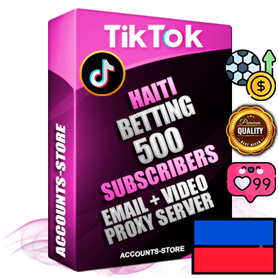 Professional Haitian PREMIUM TikTok accounts of manual registration and farming for the SPORTS BETTING niche with high trust history profile photos and videos — fully themed and optimized for SPORTS BETTING advertising and promotion — 500 niche-related live active subscribers 2018–2022 registration years Verified Email (included) + Cookie JSON for secure import and login to the account + User Agent + high-quality content filling (profile photo banner and videos). Fully ready for targeted campaigns and ad launches from any country. Perfectly holds ads without bans. Ideal for any earning schemes affiliate promotions and marketing projects. Quality unlimited IPv4 proxy server included.