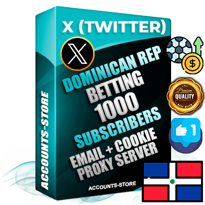 Professional Dominican PREMIUM X (Twitter) accounts of manual registration and farming for the SPORTS BETTING niche with high trust history photos and tweets — fully themed and optimized for SPORTS BETTING advertising and promotion — 1000 niche-related live active followers 2009–2014 registration year Verified Email (Included) + Cookie JSON for secure import and login to the account + User Agent + High-quality filling (Photo Header Posts). Fully ready for targeted campaigns and ad launches from any country. Perfectly hold ads without bans. Ideal for any earning schemes affiliate promotions and marketing projects. Quality unlimited IPv4 proxy server included.