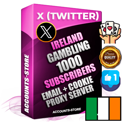 Professional Irish PREMIUM X (Twitter) accounts of manual registration and farming for the GAMBLING niche with high trust history photos and tweets — fully themed and optimized for GAMBLING advertising and promotion — 1000 niche-related live active followers 2009–2014 registration year Verified Email (Included) + Cookie JSON for secure import and login to the account + User Agent + High-quality filling (Photo Header Posts). Fully ready for targeted campaigns and ad launches from any country. Perfectly hold ads without bans. Ideal for any earning schemes affiliate promotions and marketing projects. Quality unlimited IPv4 proxy server included. Professional Irish PREMIUM X (Twitter) accounts of manual registration and farming for the GAMBLING niche with high trust history photos and tweets — fully themed and optimized for GAMBLING advertising and promotion — 1000 niche-related live active followers 2009–2014 registration year Verified Email (Included) + Cookie JSON for secure import and login to the account + User Agent + High-quality filling (Photo Header Posts). Fully ready for targeted campaigns and ad launches from any country. Perfectly hold ads without bans. Ideal for any earning schemes affiliate promotions and marketing projects. Quality unlimited IPv4 proxy server included.
