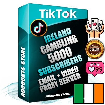Professional Irish PREMIUM TikTok accounts of manual registration and farming for the GAMBLING niche with high trust history profile photos and videos — fully themed and optimized for GAMBLING advertising and promotion — 5000 niche-related live active subscribers 2018–2022 registration years Verified Email (included) + Cookie JSON for secure import and login to the account + User Agent + high-quality content filling (profile photo banner and videos). Fully ready for targeted campaigns and ad launches from any country. Perfectly holds ads without bans. Ideal for any earning schemes affiliate promotions and marketing projects. Quality unlimited IPv4 proxy server included.