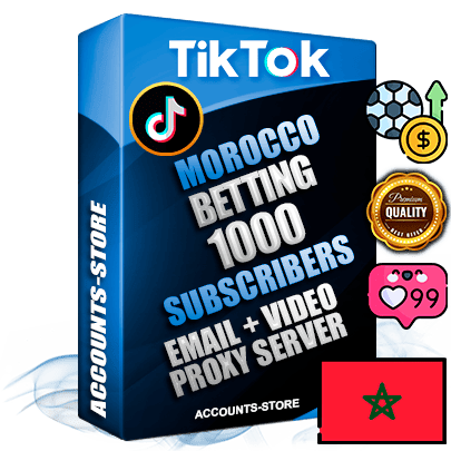 Professional Moroccan PREMIUM TikTok accounts of manual registration and farming for the SPORTS BETTING niche with high trust history profile photos and videos — fully themed and optimized for SPORTS BETTING advertising and promotion — 1000 niche-related live active subscribers 2018–2022 registration years Verified Email (included) + Cookie JSON for secure import and login to the account + User Agent + high-quality content filling (profile photo banner and videos). Fully ready for targeted campaigns and ad launches from any country. Perfectly holds ads without bans. Ideal for any earning schemes affiliate promotions and marketing projects. Quality unlimited IPv4 proxy server included. Professional Moroccan PREMIUM TikTok accounts of manual registration and farming for the SPORTS BETTING niche with high trust history profile photos and videos — fully themed and optimized for SPORTS BETTING advertising and promotion — 1000 niche-related live active subscribers 2018–2022 registration years Verified Email (included) + Cookie JSON for secure import and login to the account + User Agent + high-quality content filling (profile photo banner and videos). Fully ready for targeted campaigns and ad launches from any country. Perfectly holds ads without bans. Ideal for any earning schemes affiliate promotions and marketing projects. Quality unlimited IPv4 proxy server included.