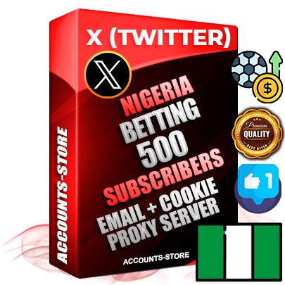 Professional Nigerian PREMIUM X (Twitter) accounts of manual registration and farming for the SPORTS BETTING niche with high trust history photos and tweets — fully themed and optimized for SPORTS BETTING advertising and promotion — 500 niche-related live active followers 2009–2014 registration year Verified Email (Included) + Cookie JSON for secure import and login to the account + User Agent + High-quality filling (Photo Header Posts). Fully ready for targeted campaigns and ad launches from any country. Perfectly hold ads without bans. Ideal for any earning schemes affiliate promotions and marketing projects. Quality unlimited IPv4 proxy server included.