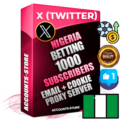 Professional Nigerian PREMIUM X (Twitter) accounts of manual registration and farming for the SPORTS BETTING niche with high trust history photos and tweets — fully themed and optimized for SPORTS BETTING advertising and promotion — 1000 niche-related live active followers 2009–2014 registration year Verified Email (Included) + Cookie JSON for secure import and login to the account + User Agent + High-quality filling (Photo Header Posts). Fully ready for targeted campaigns and ad launches from any country. Perfectly hold ads without bans. Ideal for any earning schemes affiliate promotions and marketing projects. Quality unlimited IPv4 proxy server included.