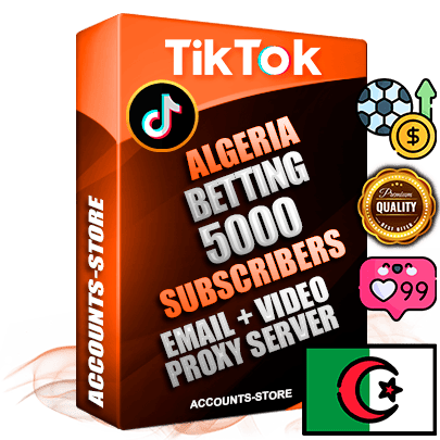 Professional Algerian PREMIUM TikTok accounts of manual registration and farming for the SPORTS BETTING niche with high trust history profile photos and videos — fully themed and optimized for SPORTS BETTING advertising and promotion — 5000 niche-related live active subscribers 2018–2022 registration years Verified Email (included) + Cookie JSON for secure import and login to the account + User Agent + high-quality content filling (profile photo banner and videos). Fully ready for targeted campaigns and ad launches from any country. Perfectly holds ads without bans. Ideal for any earning schemes affiliate promotions and marketing projects. Quality unlimited IPv4 proxy server included.