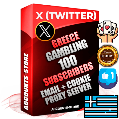 Professional Greek PREMIUM X (Twitter) accounts of manual registration and farming for the GAMBLING niche with high trust history photos and tweets — fully themed and optimized for GAMBLING advertising and promotion — 100 niche-related live active followers 2009–2014 registration year Verified Email (Included) + Cookie JSON for secure import and login to the account + User Agent + High-quality filling (Photo Header Posts). Fully ready for targeted campaigns and ad launches from any country. Perfectly hold ads without bans. Ideal for any earning schemes affiliate promotions and marketing projects. Quality unlimited IPv4 proxy server included.